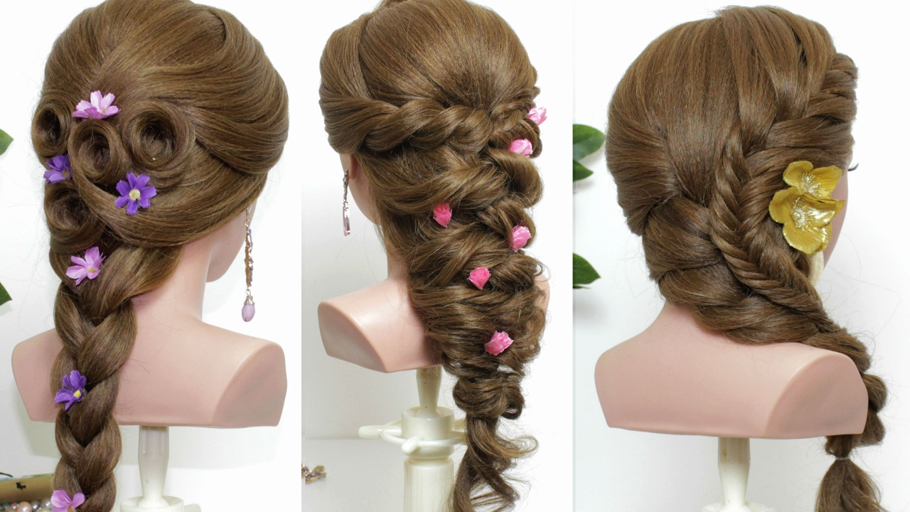 3 easy  hairstyles for long hair tutorial