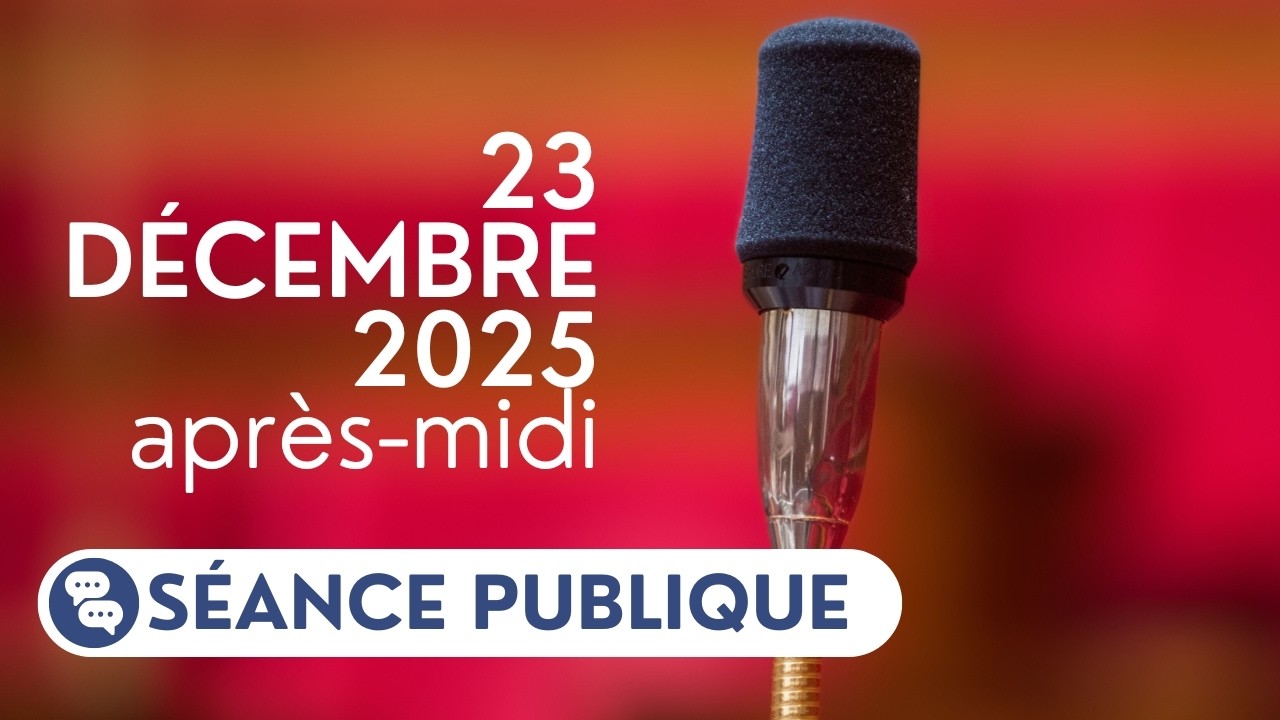 S&eacute;ance publique du mardi 23 d&eacute;cembre, apr&egrave;s-midi