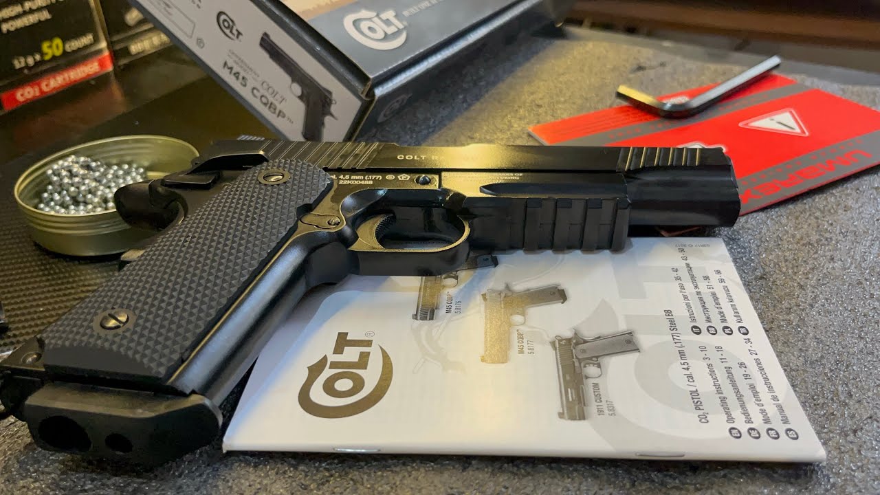 Umarex Airgun Colt M45 CQBP Full Metal quick review and testing