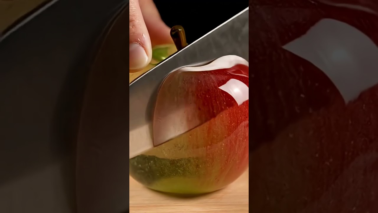 Glass Apple vs Sharp Knife 🍎 | Unreal ASMR Cut