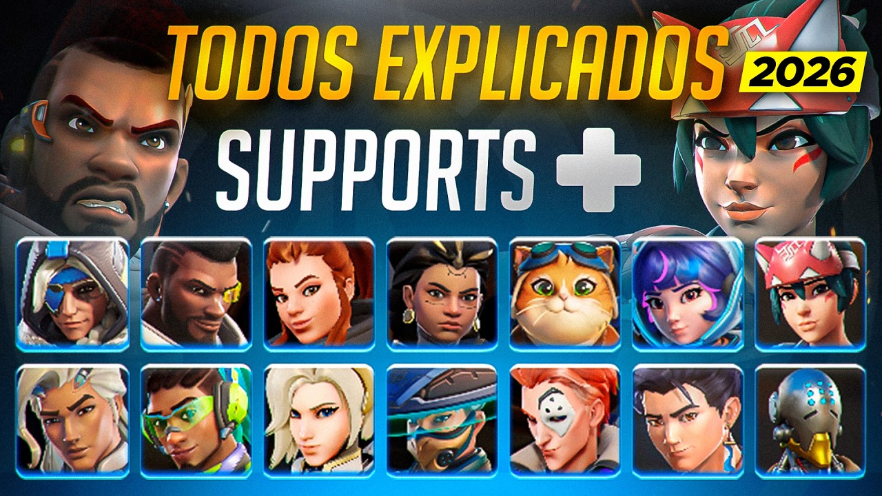 COMO JUGAR TODOS LOS SUPPORTS de OVERWATCH en 2026 y sus PERKS