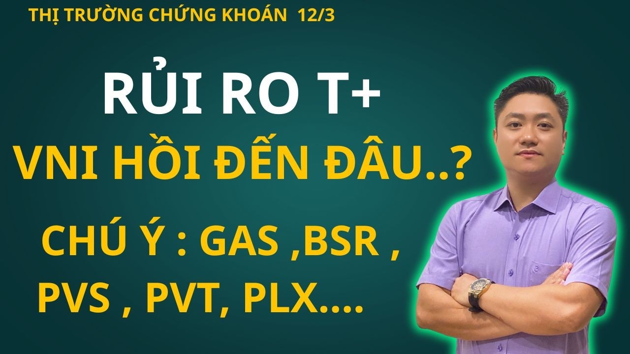 CHỨNG KHOÁN 12/3: VNINDEX HỒI ĐẾN ĐÂU ? RỦI RO T+