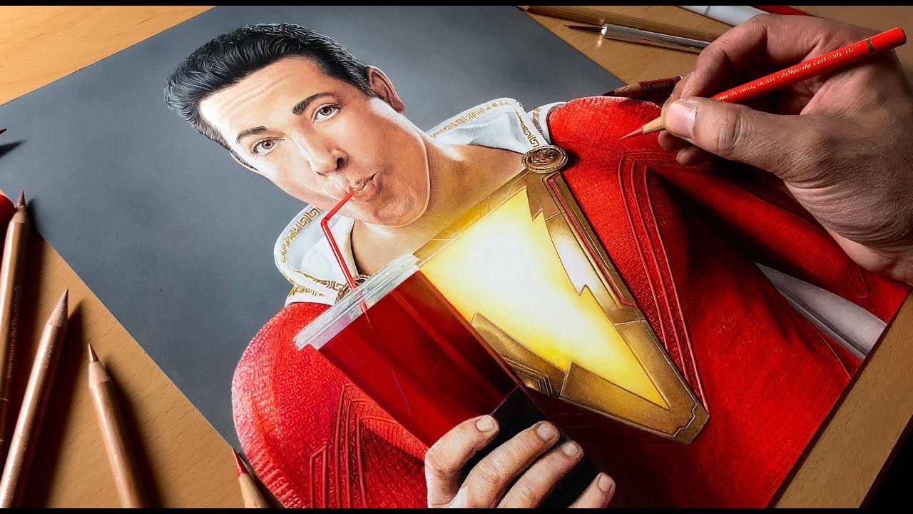Drawing Shazam! (DC Comics) - Timelapse | Artology