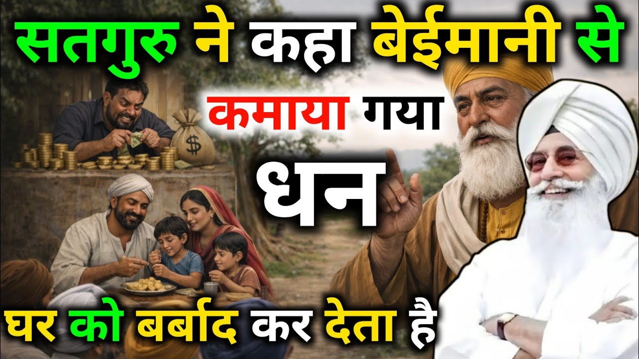 सतगुरु ने बताया || बेईमानी से कमाया गया धन || घर को बर्बाद कर देता है || radha swami satsang byas 