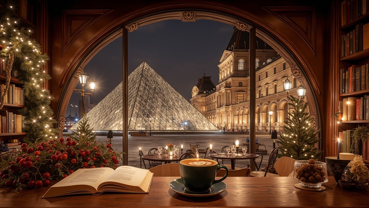 Dreamy Paris Jazz Cafe ~ Cozy Night Ambiance & Smooth Jazz Piano Music
