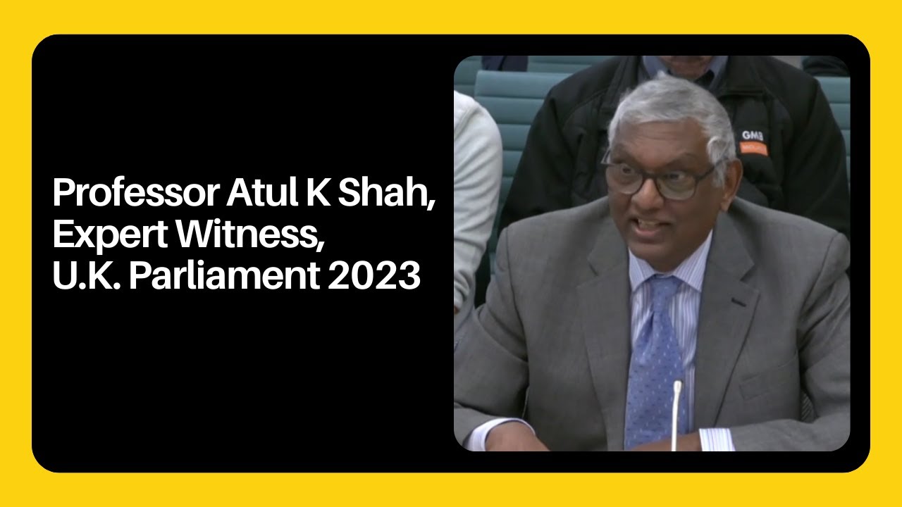 Wilko Collapse: Prof. Atul K. Shah's Expert Witness at UK Parliament (Nov 2023) - Full Video