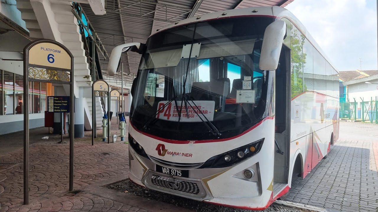 Maraliner Bus P4 (ML73) bus ride [Bandar Penawar, Desaru → Sungai Rengit, Pengerang]