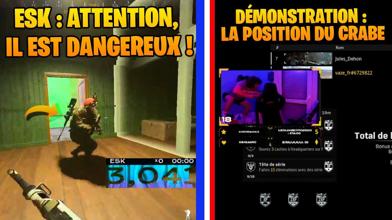 ESK : ATTENTION, IL EST DANGEREUX 🤣 DÉMONSTRATION : LA POSITION DU CRABE 😱