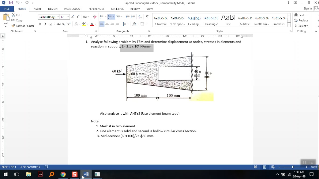 Tapered analysis 2 using ANSYS APDL