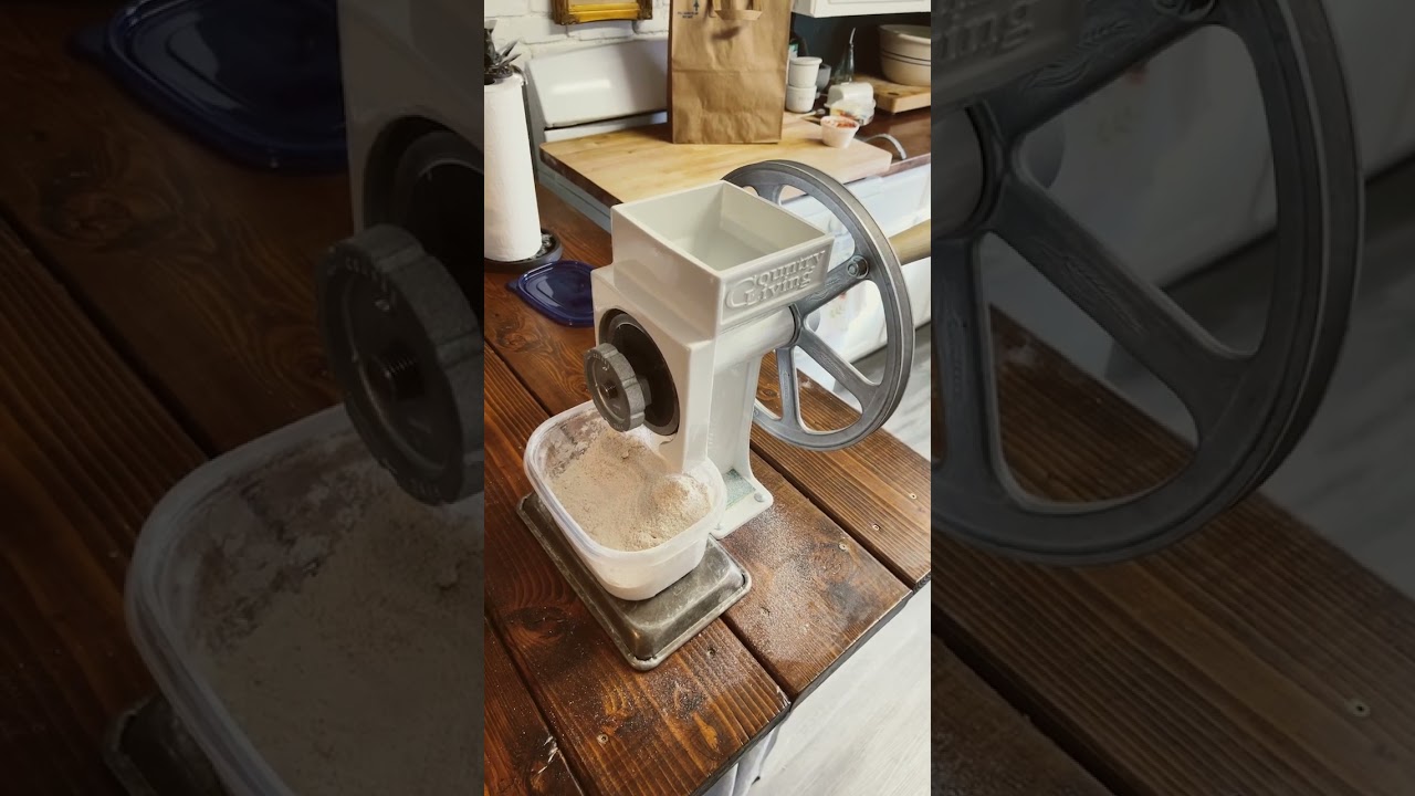 Finally got it use our new country living grain grinder.