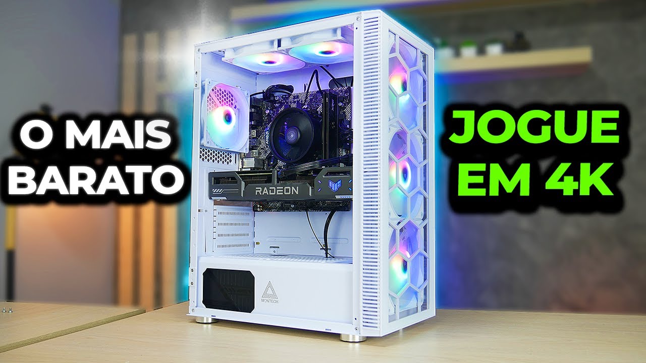 PRA 4K! O PC GAMER MAIS BARATO PARA JOGAR EM 4K! (MONTAGEM E TESTES 2025)
