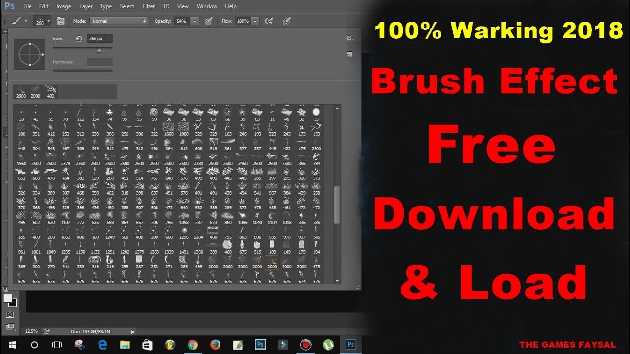 Brush Effect Free Download & Load Adobe Photoshop CC