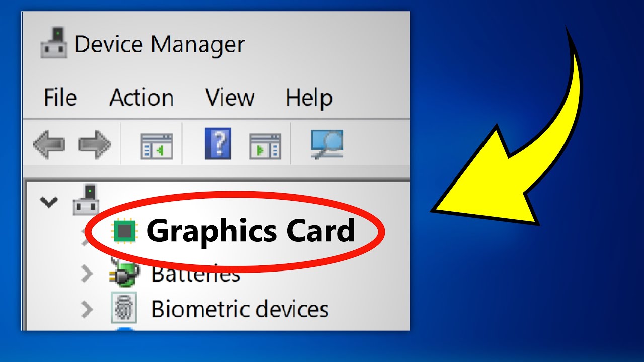 How to Fix Graphics Card Not Showing Up device Manager on Windows 10
