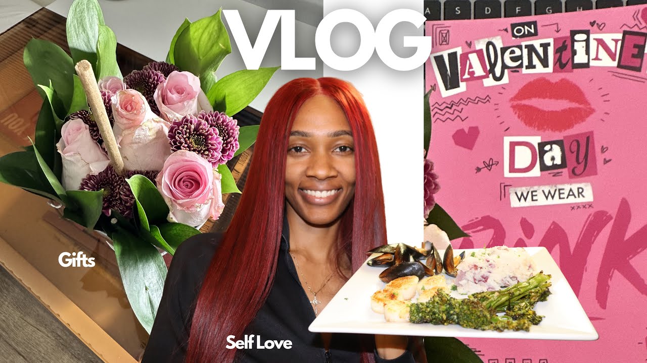 VLOG: Romanticize Valentine's Day Solo | Self Love + Cook  with Me