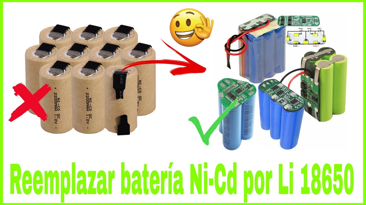 CÓMO SUSTITUIR BATERÍAS ANTIGUAS (Ni-Cd/Ni-MH) POR BATERÍAS DE LITIO (Li)