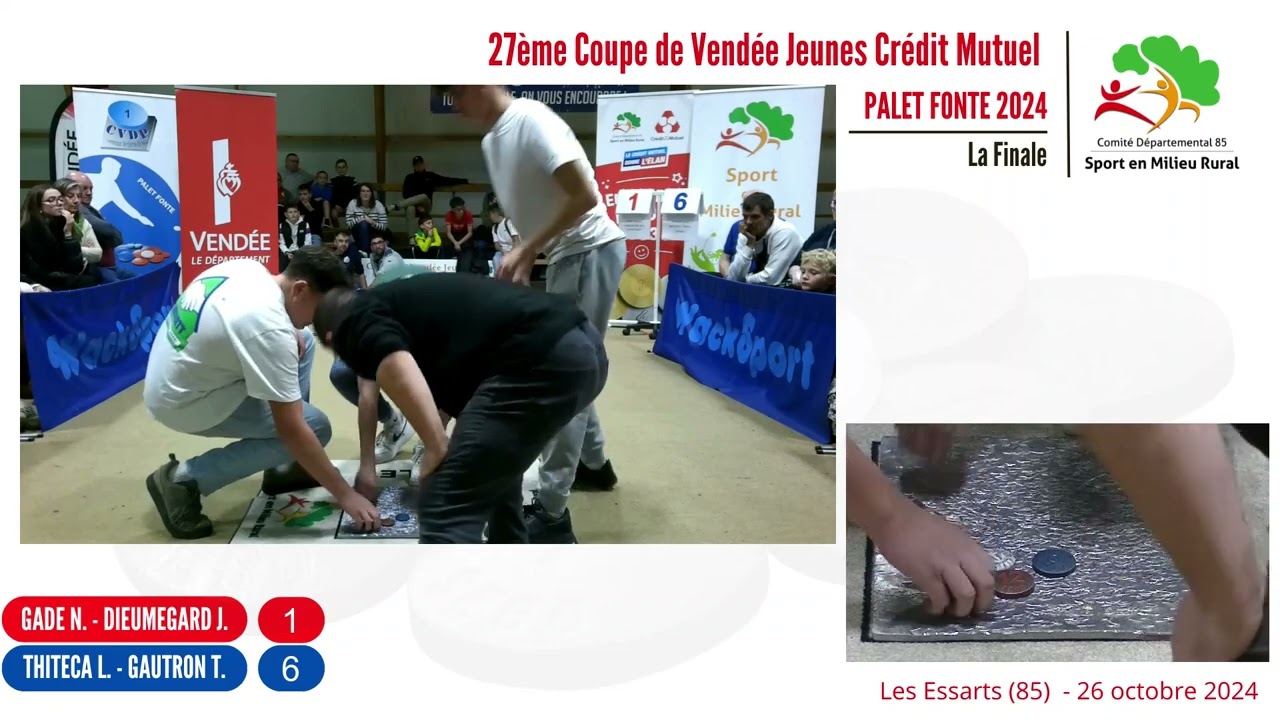 Finale 27ème Coupe de Vendée Jeunes palet Crédit Mutuel 2024