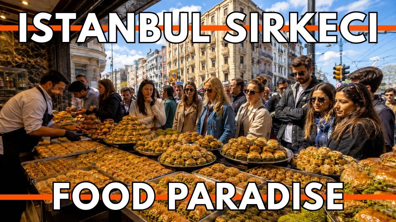 ISTANBUL TURKEY 2026 4K WALKING TOUR | Sirkeci Street Food, Baklava Shops & Crowded Streets