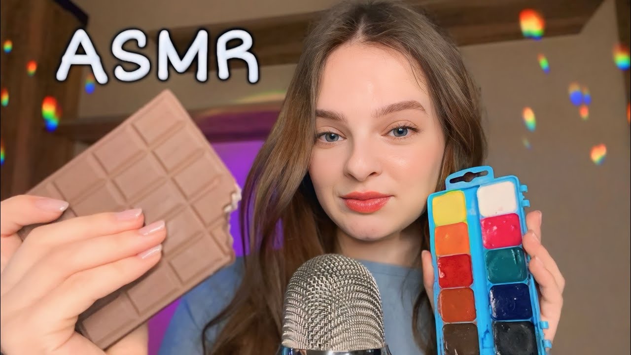 ASMR 🧸Relaxing Mouth Sounds | Honey, Chocolate, Paint & Spider Web ASMR 🍯🍫🎨🕸️