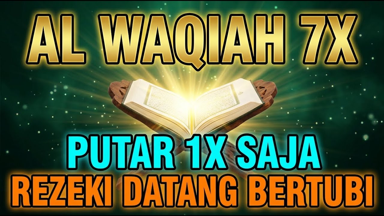 Surah Al Waqiah 7X Sekali Putar Rezeki Datang Cepat Tanpa Disangka
