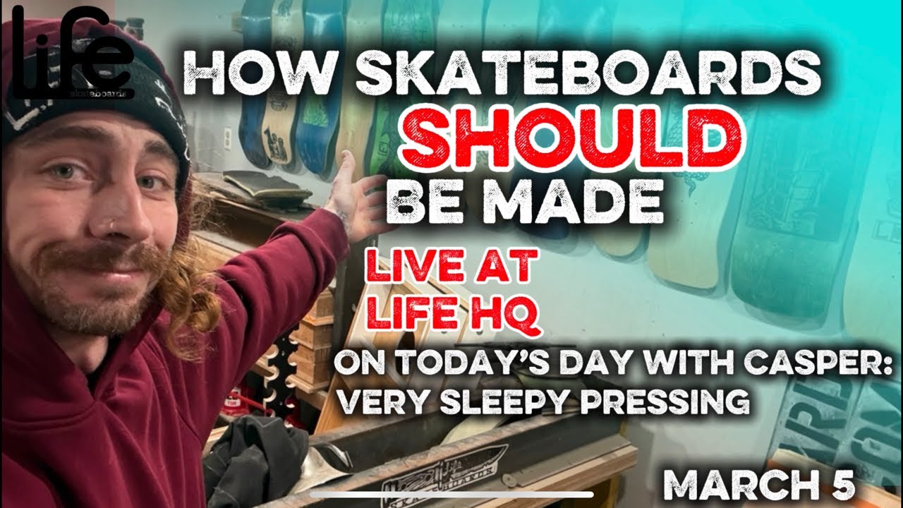 How Skateboards SHOULD be Made: Handcrafted Skateboard decks made Live at Life Skateboards Workshop