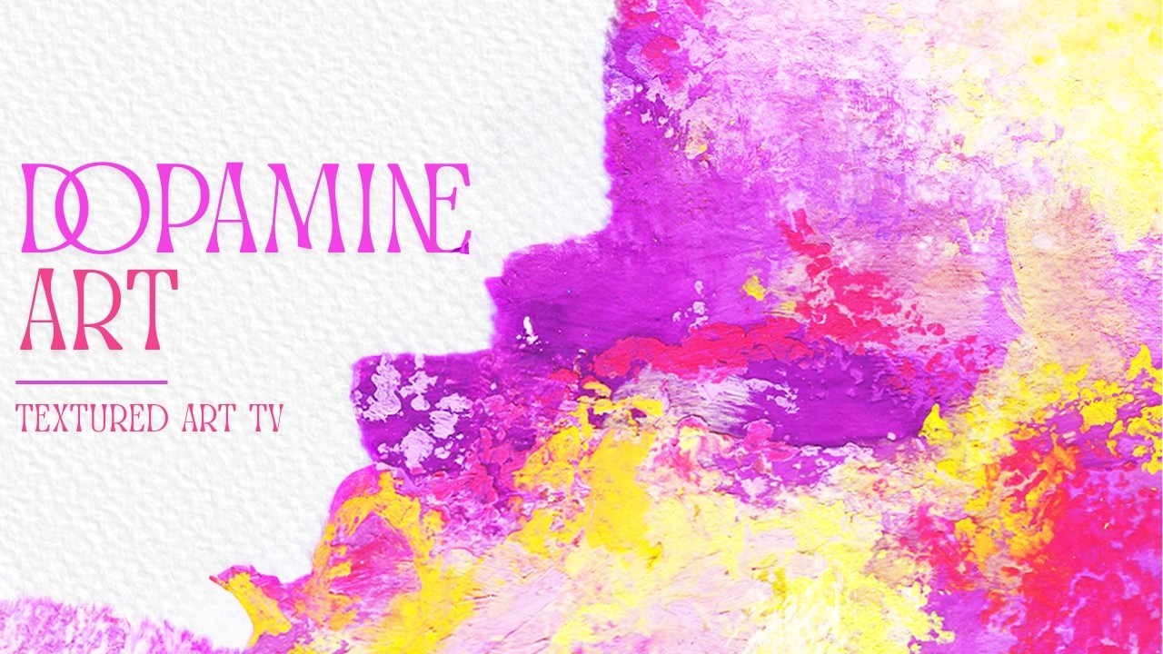 Joyful Dopamine Decor Art TV | Vibrant Pink & Yellow Abstract Painting for Your Home