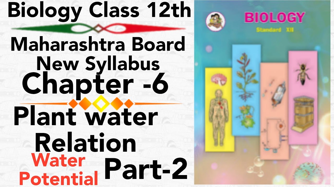 part-2 ch-6 Plant water relation class 12 biology science HSC board new syllabus | water potential