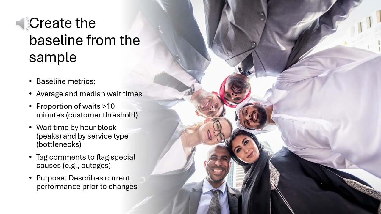 Lecture 6.1 Case Study   Reduce Customer Wait Times Define Measure with audio merged