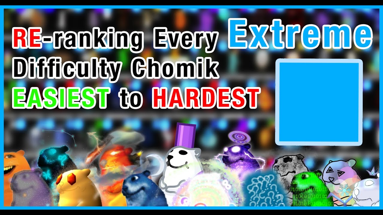 RE-Ranking Every Extreme Difficulty Chomik EASIEST TO HARDEST - Find the Chomiks Roblox