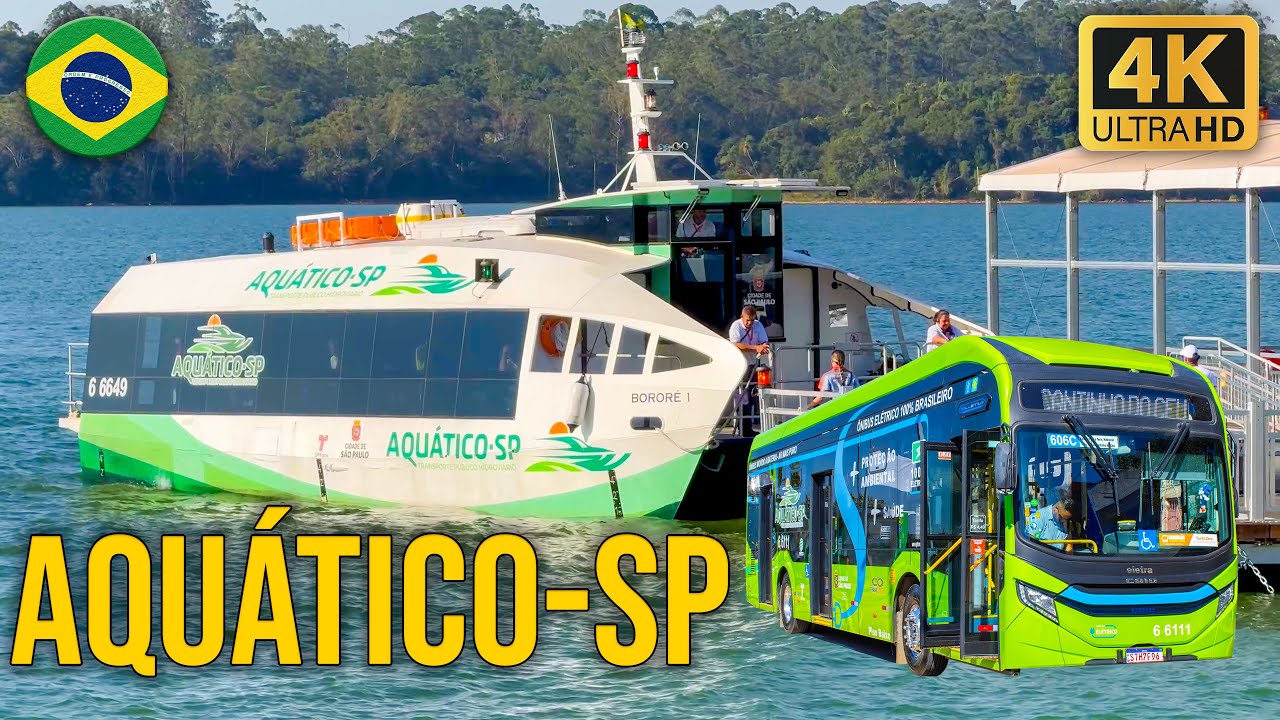 Novo Serviço Aquático-SP, Ônibus Elétricos e Linhas 627M e 606C - Eu Fui Conferir #158