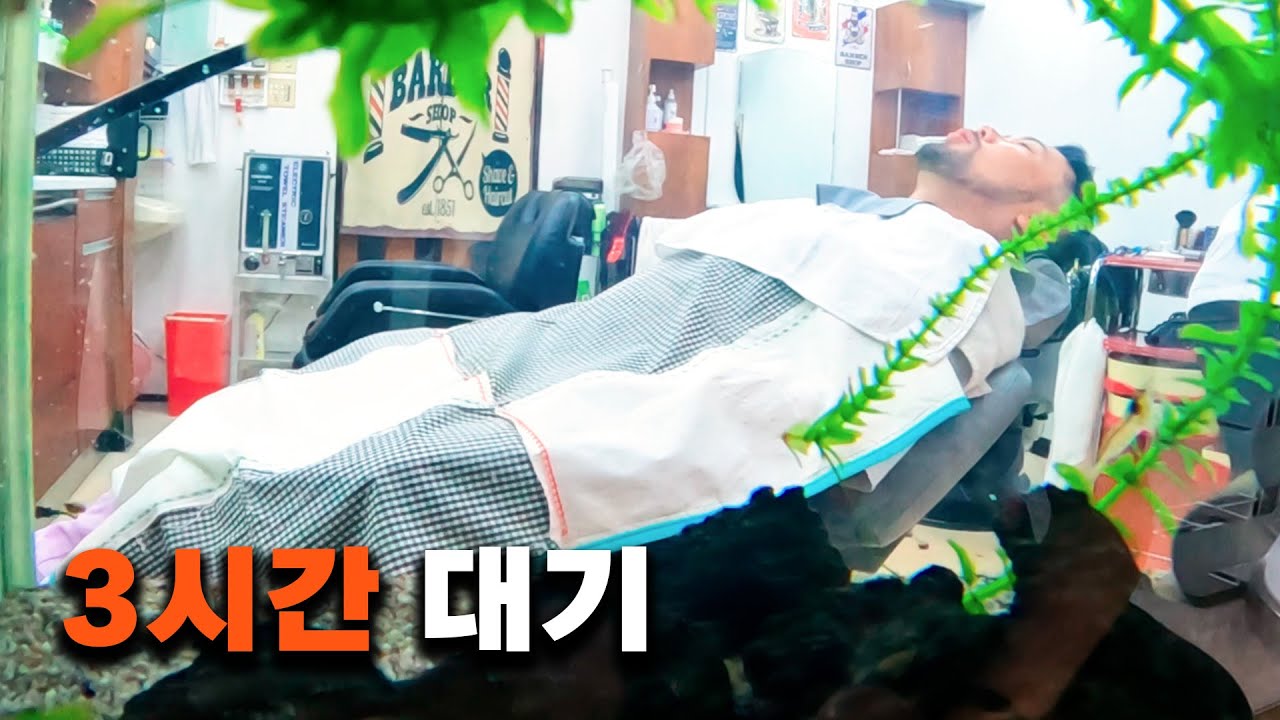 3시간 기다려서 들어간 70년 된 이발소『일본 오사카』