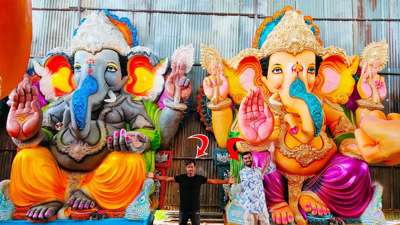 వామ్మో! పెద్ద పెద్ద భారీ గణపతులు | Ganesh Kala Arts Ganesh Idols #ganesha