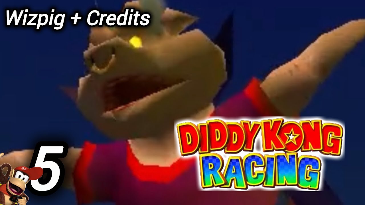 The End? VS Wizpig + Credits / Diddy Kong Racing HD (retroarch emulator)