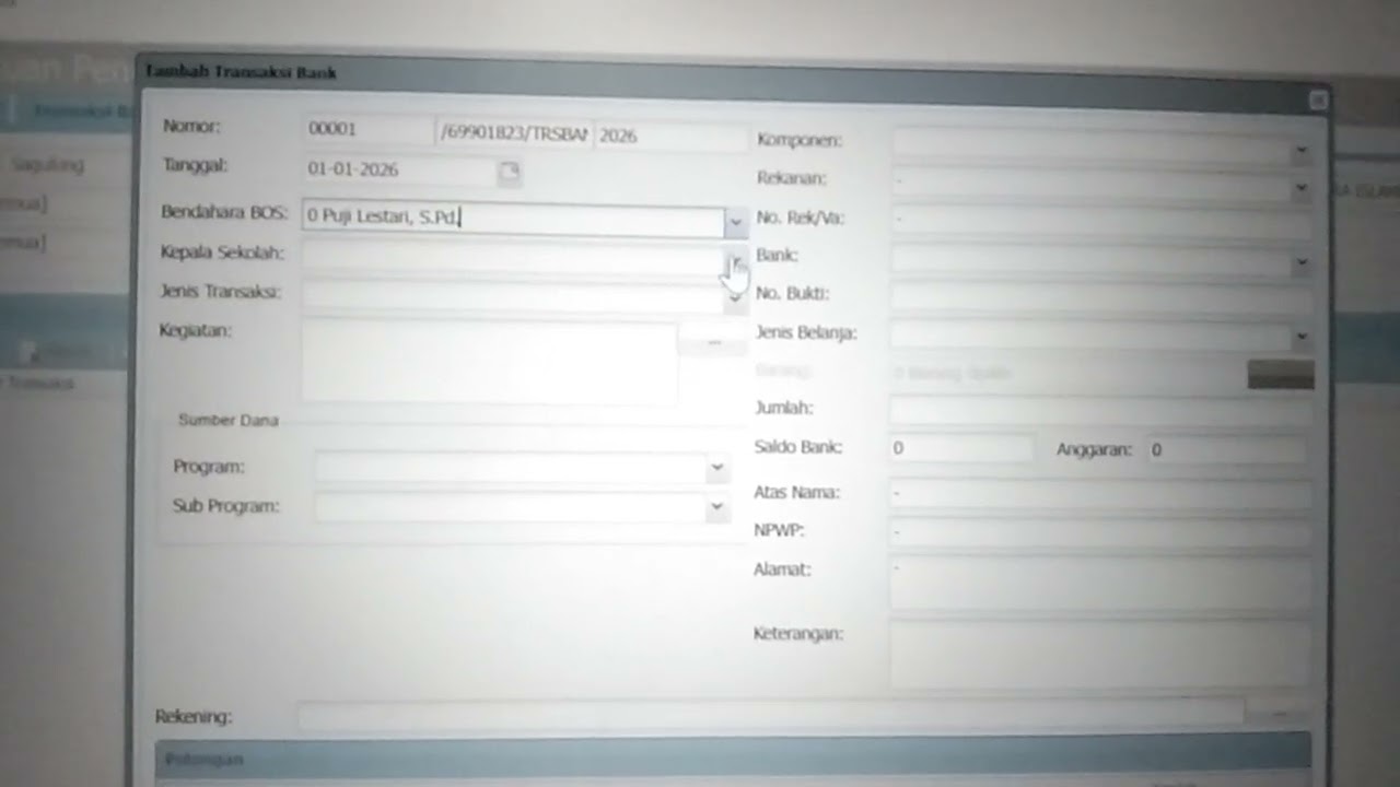 Penginputan SILPA di sipbos 