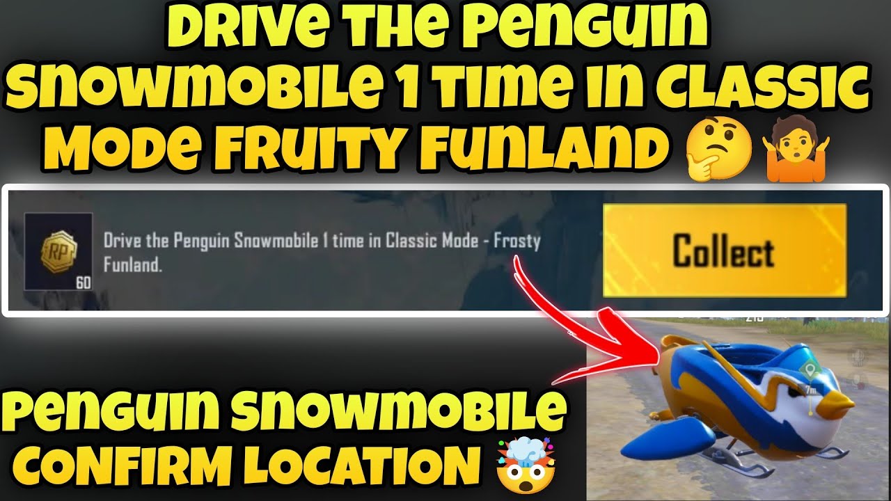 DRIVE THE PENGUIN SNOWMOBILE 1 TIME IN CLASSIC MODE FROSTY FUNLAND ✅ PENGUIN SNOWMOBILE LOCATION
