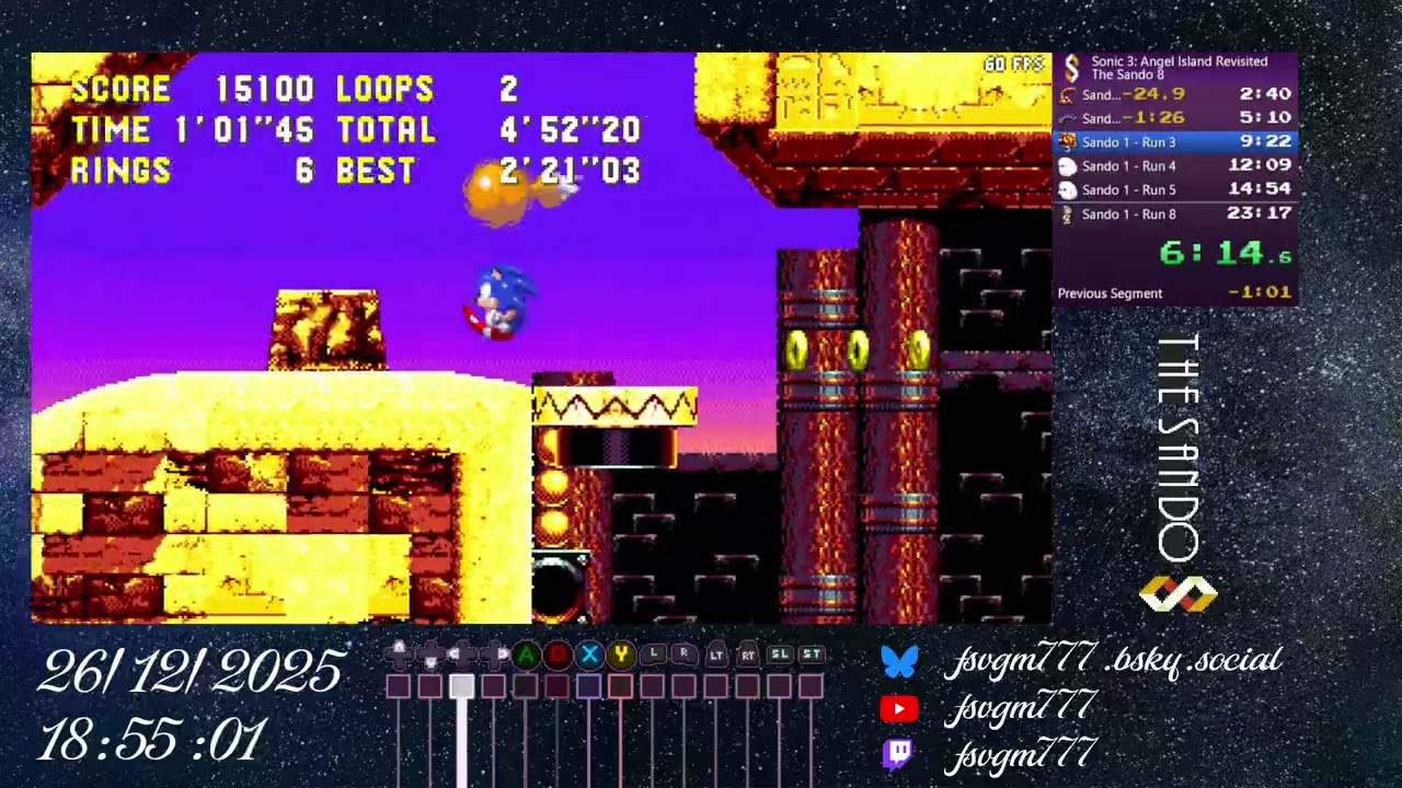 Sonic 3 A.I.R. - The Sando 8 - 21:14.7 (IGT: 19:59.3)