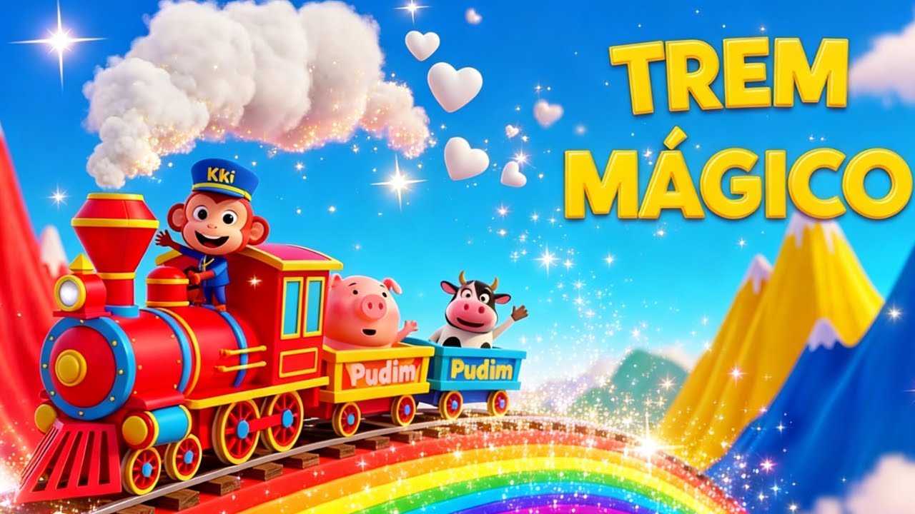 🚂 Trem Mágico do Kiki! Viagem pelo Arco-Íris e Túnel Escuro @DREAM KIDS