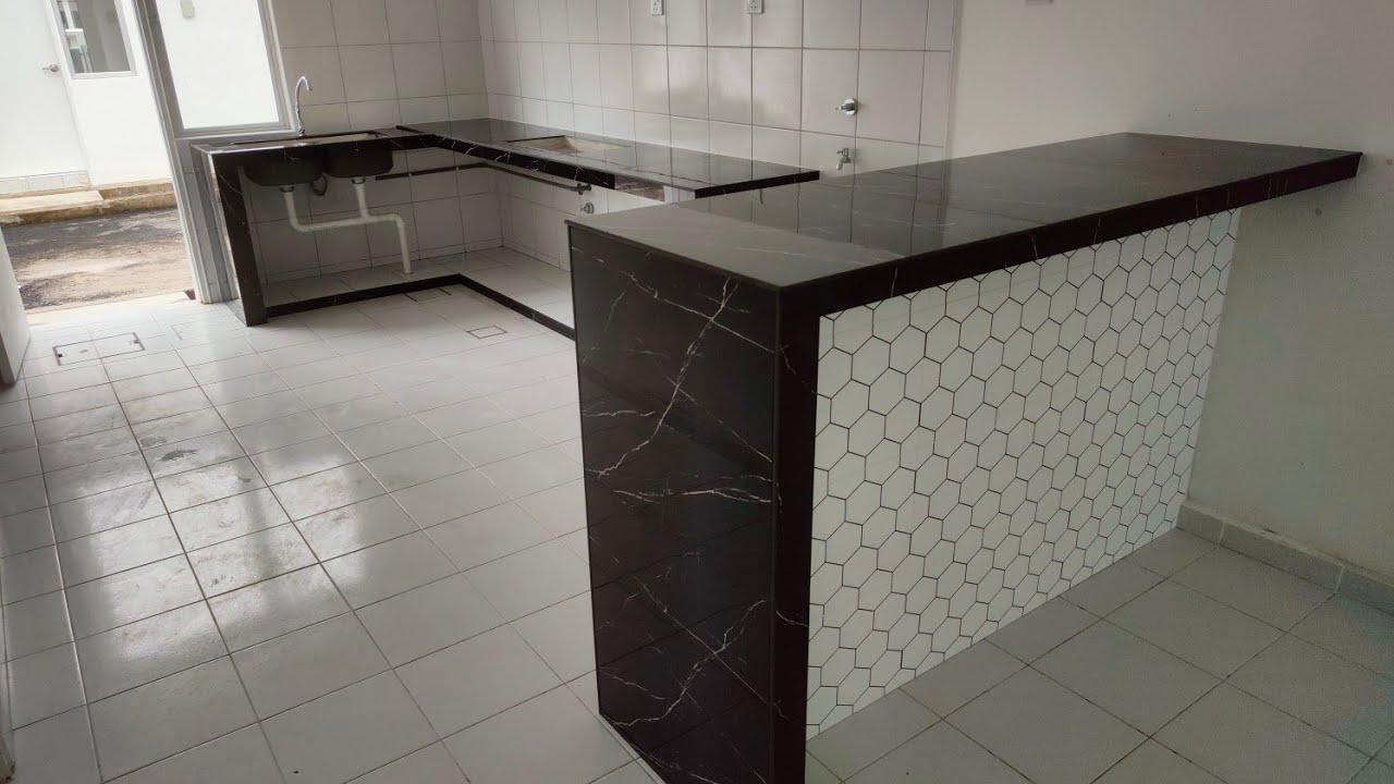 cara buat table top.dan mini bar cantik kemas cepat..