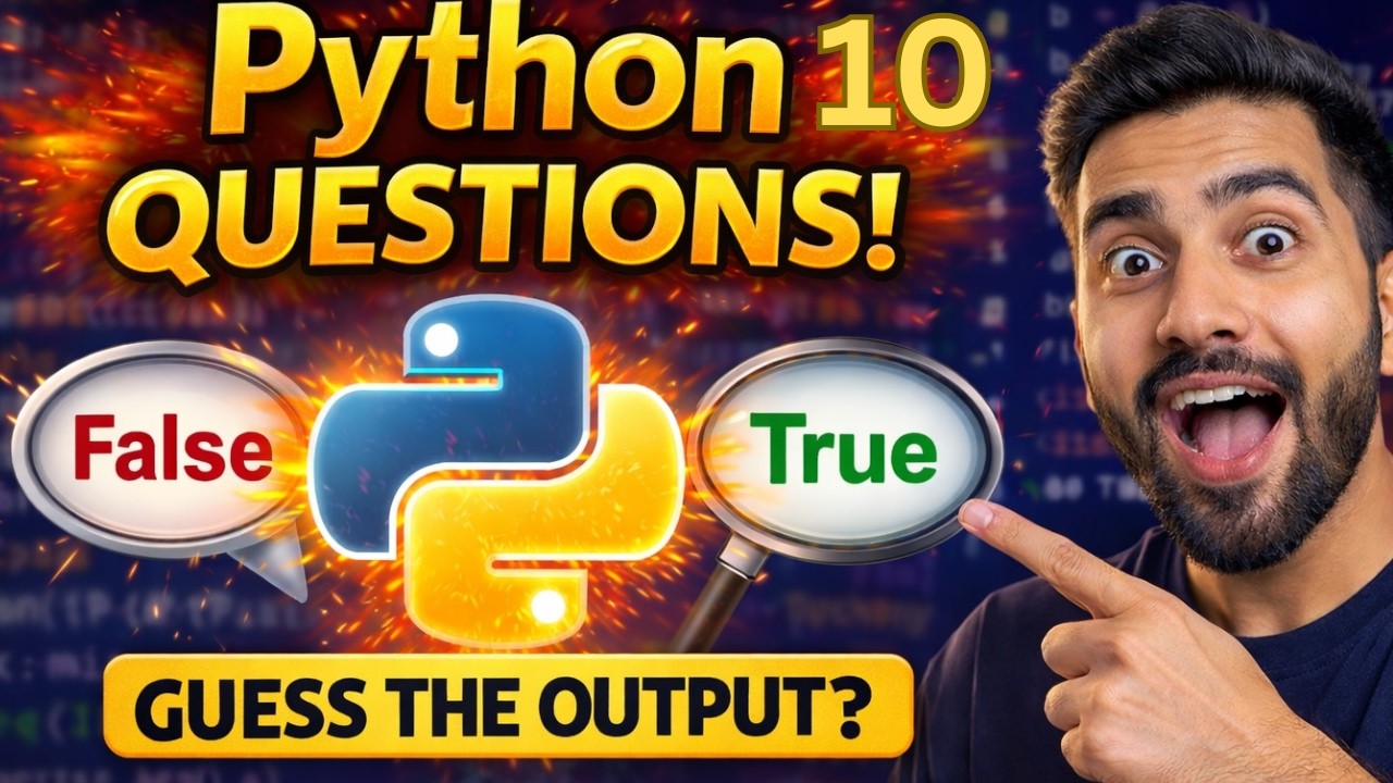 “10 Python Interview Output Questions That Students Usually Fail 😈”