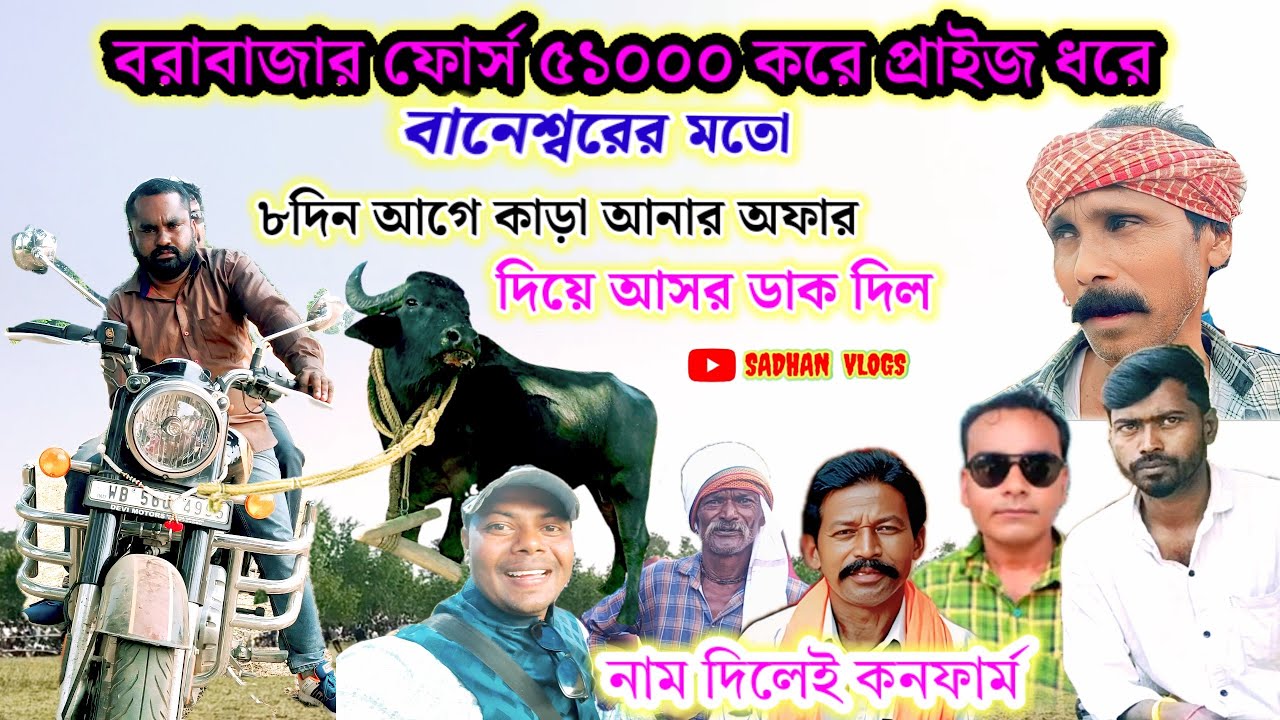 বরাবাজার ফোর্স ৫১০০০করে প্রাইজ ধরে বানেশ্বরের মতো  ৮দিন আগে কাড়া আনার অফার দিয়ে আসর ডাক দিল।