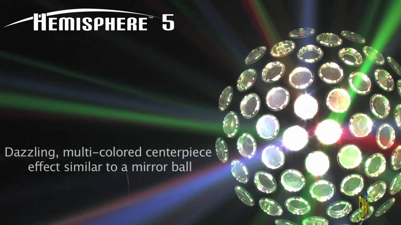 CHAUVET Lighting Hemisphere 5: Multi-Colored Centerpiece Effect Light Similar to a Mirror Ball