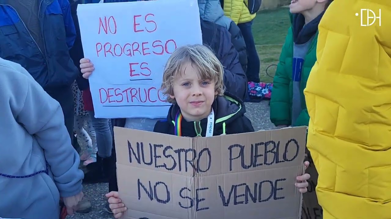 Protesta para frenar la planta de biogás de Loporzano