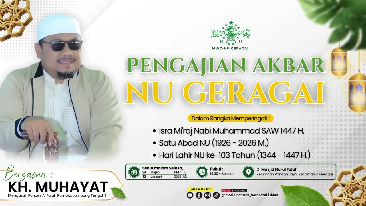 🔴 LIVE PENGAJIAN AKBAR NU GERAGAI