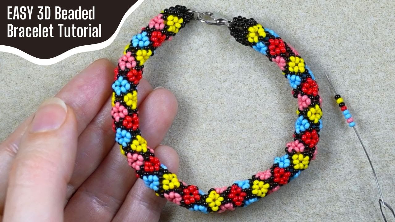 EASY Summer Bracelet  - 3D Beading Tutorial