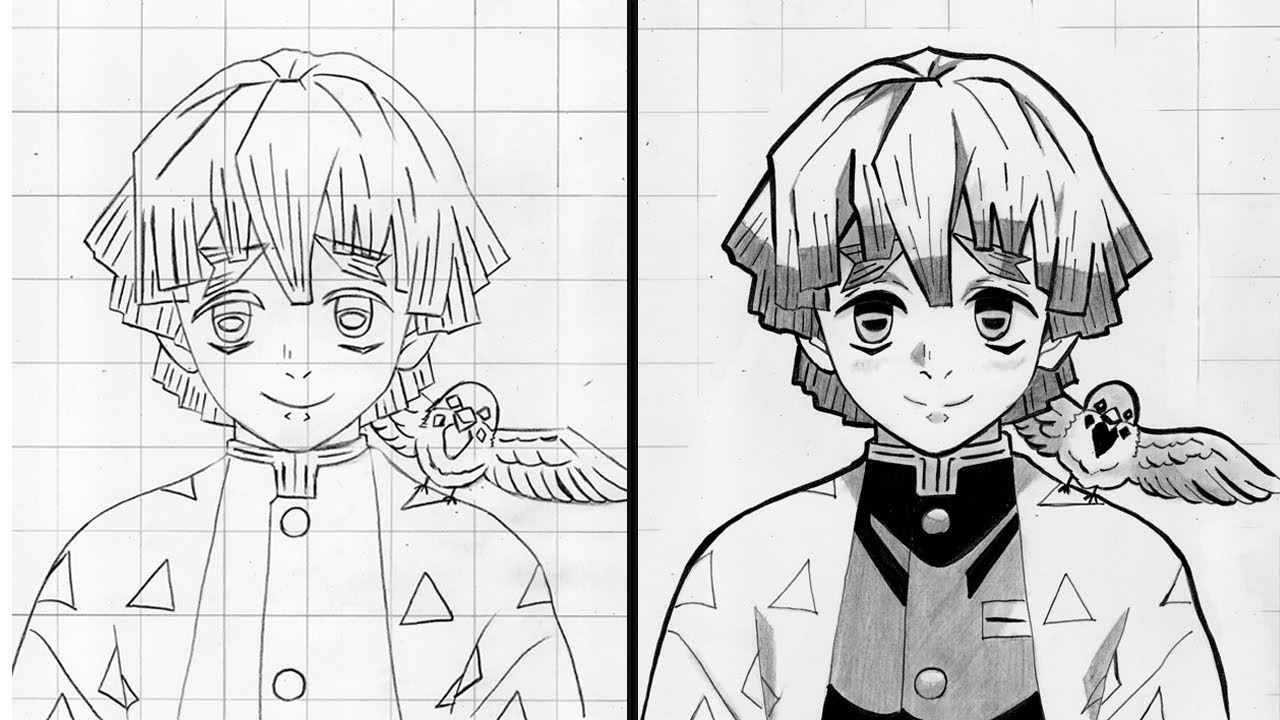 How To Draw Zenitsu Agatsuma From Demon Slayer [Kimetsu No Yaiba]