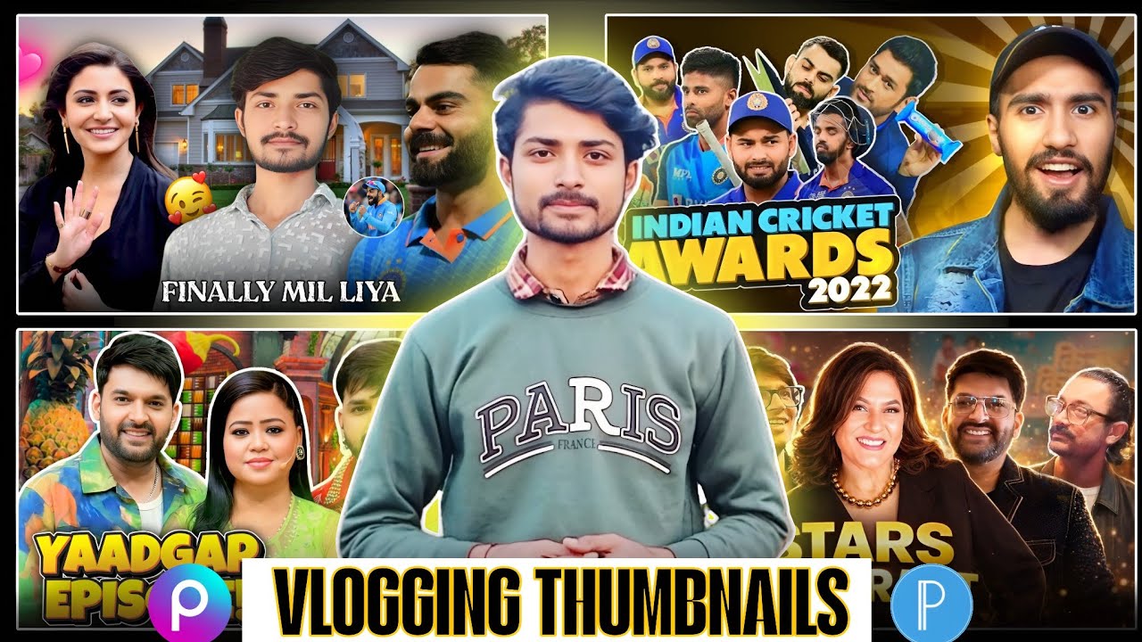 Vlogging Thumbnails Kaise Banaye | Vlog Thamnails Tutorial | How To Make Vlog Thumbnail