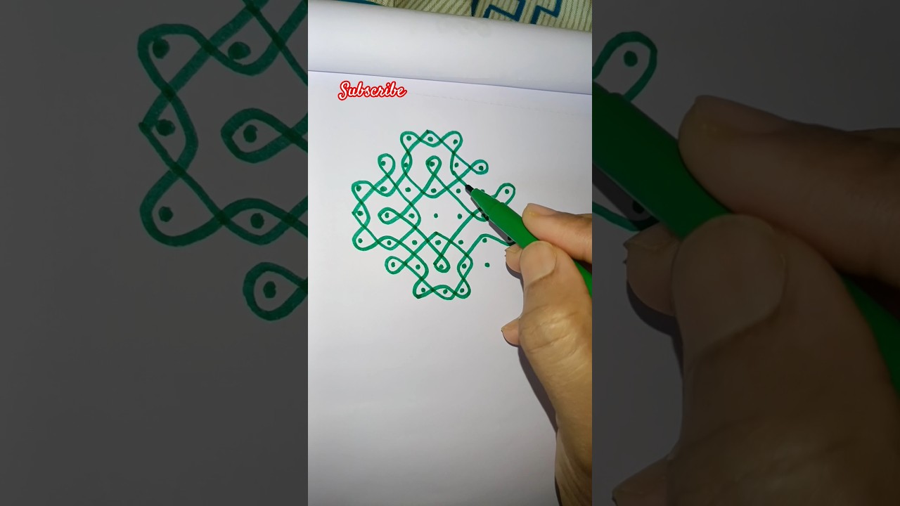 7 dots sikku kolam 🌺💥#short #design #kolam #rangoli #subscribe