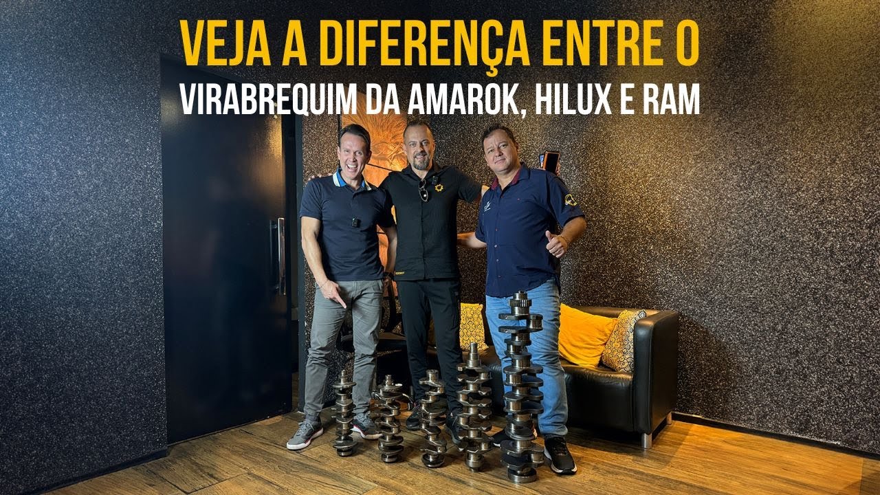 Veja a diferença entre o virabrequim da Amarok, Hilux e Ram