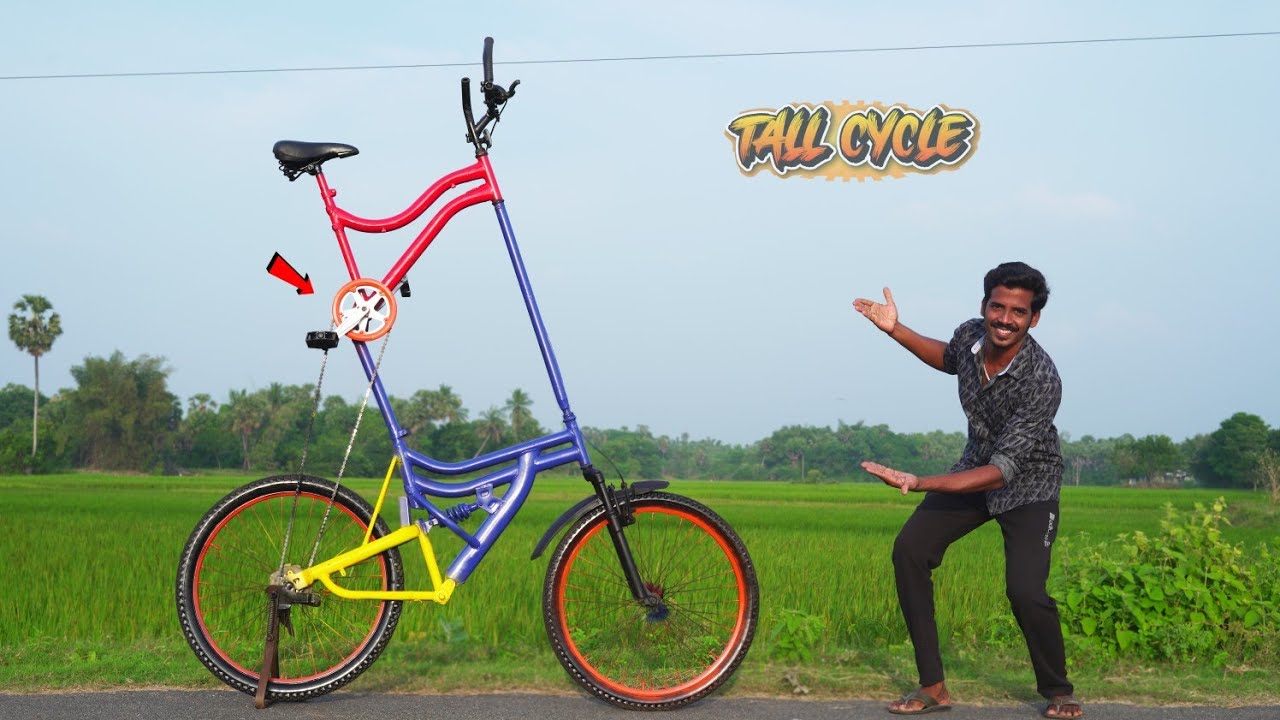 Making Tall Bicycle..!! | தலையே சுத்துது உயரம் 🤯 | Normal cycle into TALLEST cycle Modified | MmK