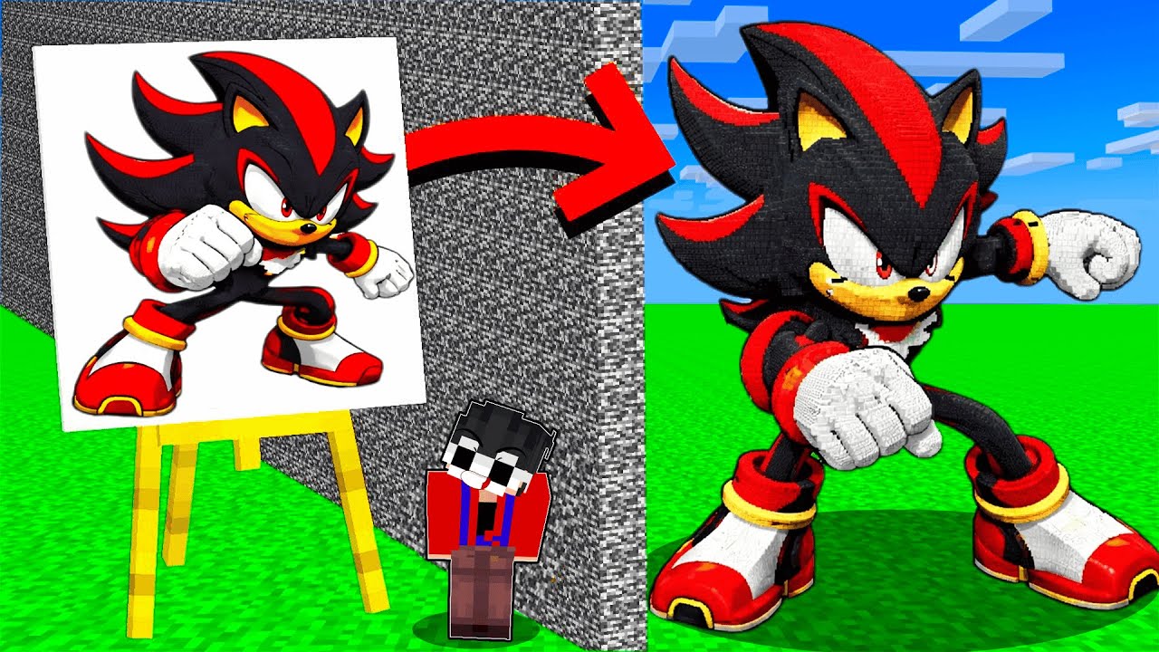 I Cheated With //DRAW In SONIC Minecraft Build Battle!