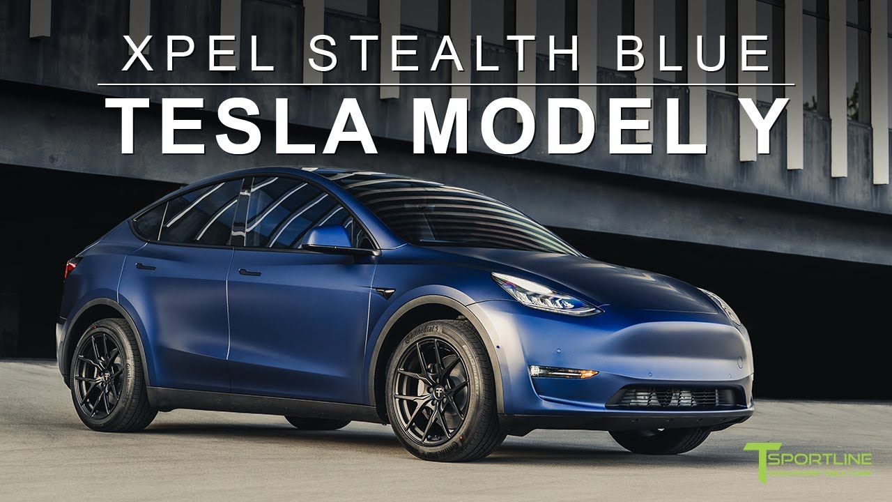 Deep Blue Metallic Model Y goes Xpel Stealth